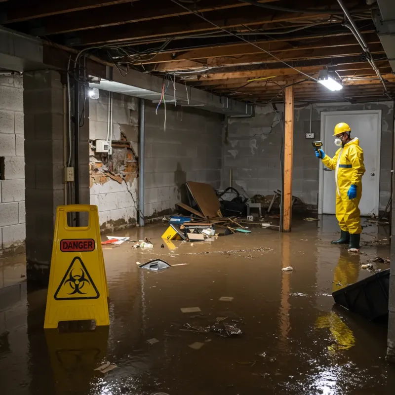 Flooded Basement Electrical Hazard in Forsyth County, NC Property